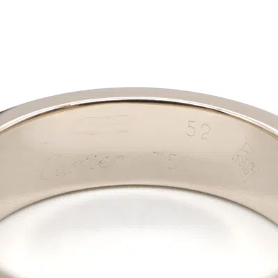 Pre-owned Cartier Silver White Gold (18k) Band Ring ()