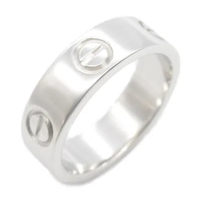 Pre-owned Cartier Silver White Gold (18k) Band Ring ()