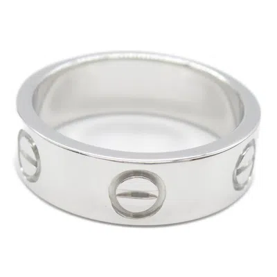 Pre-owned Cartier Silver White Gold (18k) Band Ring ()