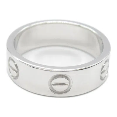 Pre-owned Cartier Silver White Gold (18k) Band Ring ()