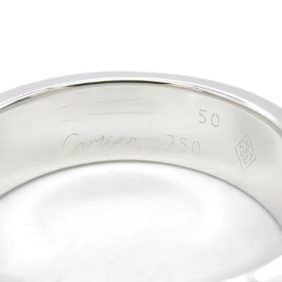 Pre-owned Cartier Silver White Gold (18k) Band Ring ()
