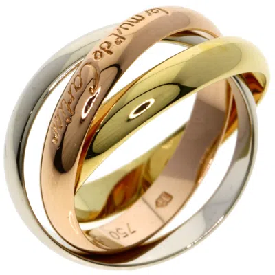 Pre-owned Cartier Trinity Pink White Yellow Band Ring () In Multi