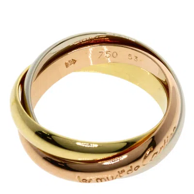 Pre-owned Cartier Trinity Pink White Yellow Band Ring () In Multi