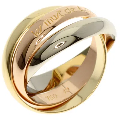 Pre-owned Cartier Trinity Pink White Yellow Band Ring () In Multi
