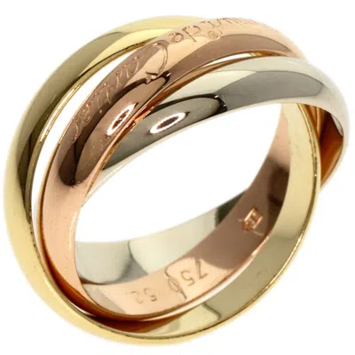 Pre-owned Cartier Trinity Pink White Yellow Band Ring () In Multi