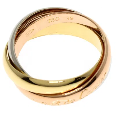 Pre-owned Cartier Trinity Pink White Yellow Band Ring () In Multi