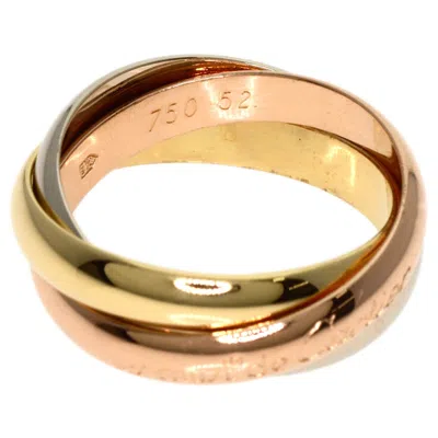 Pre-owned Cartier Trinity Pink White Yellow Band Ring () In Multi
