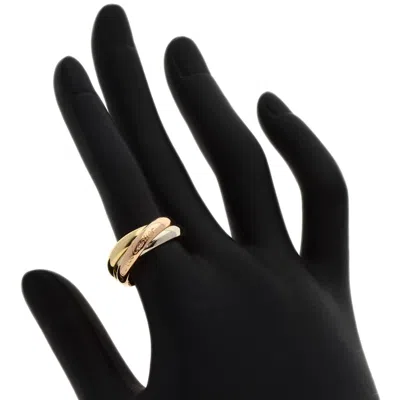 Pre-owned Cartier Trinity Pink White Yellow Band Ring () In Multi