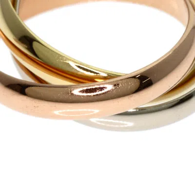 Pre-owned Cartier Trinity Pink White Yellow Band Ring () In Multi