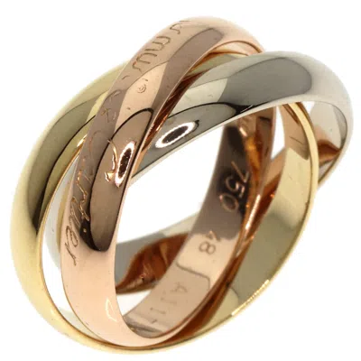Pre-owned Cartier Trinity Pink White Yellow Band Ring () In Multi