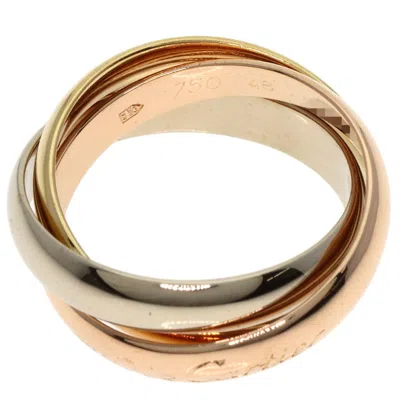 Pre-owned Cartier Trinity Pink White Yellow Band Ring () In Multi