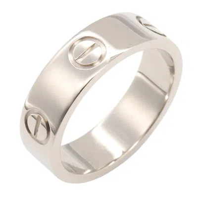 Pre-owned Cartier White White Gold (18k) Band Ring ()