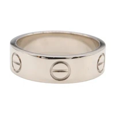 Pre-owned Cartier White White Gold (18k) Band Ring ()