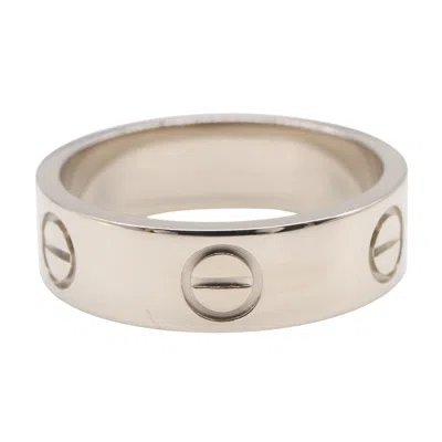 Pre-owned Cartier White White Gold (18k) Band Ring ()