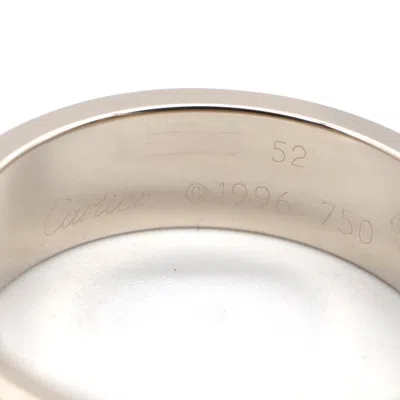 Pre-owned Cartier White White Gold (18k) Band Ring ()