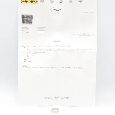 Pre-owned Cartier White White Gold (18k) Band Ring ()