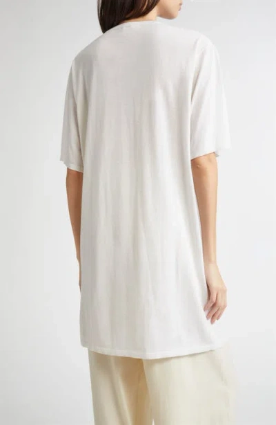 Totême Toteme Longline Wool Blend Knit T-shirt In White