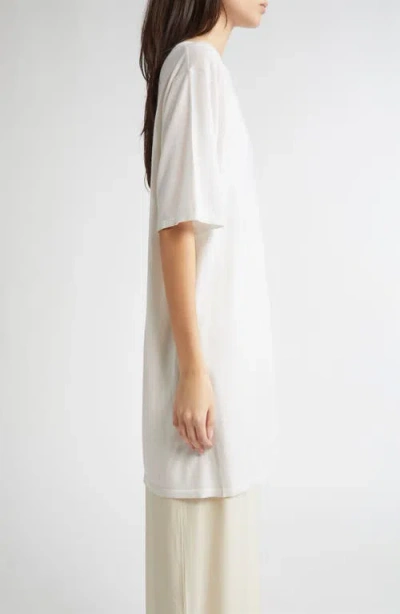 Totême Toteme Longline Wool Blend Knit T-shirt In White