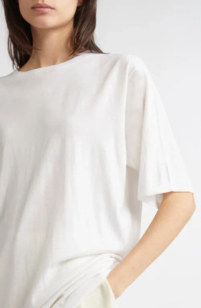Totême Toteme Longline Wool Blend Knit T-shirt In White