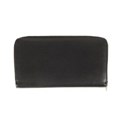 Pre-owned Celine Black Leather Long Wallet (bi-fold) ()