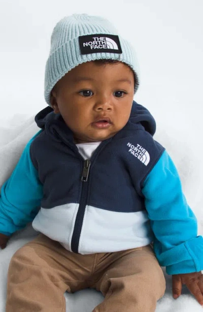 The North Face Logo Box Cuffed Recycled Beanie In Burgundy