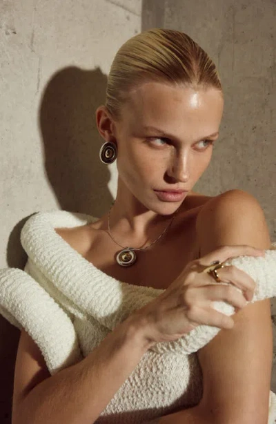 Luv Aj The Two-tone Chrome Orb Statement Earrings In Metallic