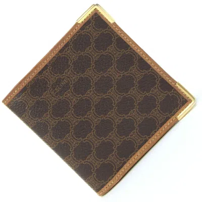 Pre-owned Celine Brown Pvc Leather Wallet (bi-fold) ()