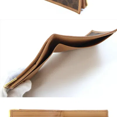 Pre-owned Celine Brown Pvc Leather Wallet (bi-fold) ()