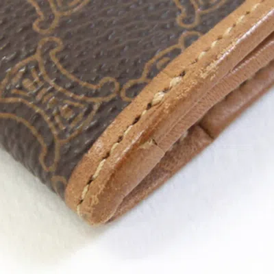Pre-owned Celine Brown Pvc Leather Wallet (bi-fold) ()