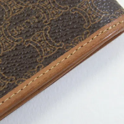 Pre-owned Celine Brown Pvc Leather Wallet (bi-fold) ()