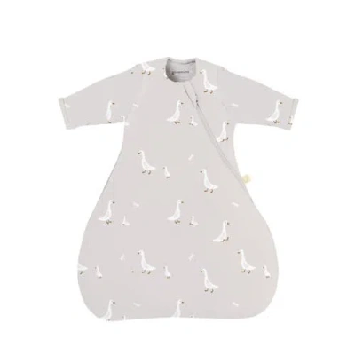 Gunamuna Long Sleeve Transitional Swaddle Sleep Bag, 1.0 Tog In Gray