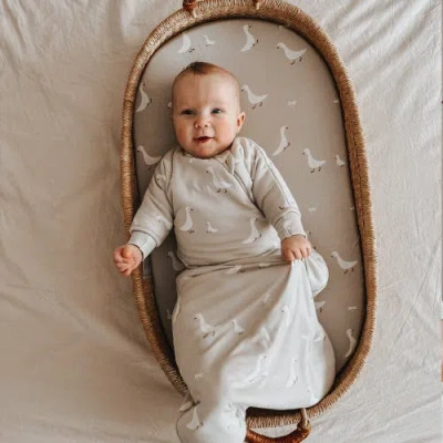 Gunamuna Long Sleeve Transitional Swaddle Sleep Bag, 1.0 Tog In Gray