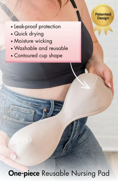 Davin & Adley Paisley Nursing Bra Liner, One Piece Reusable Nursing Pad In Neutral