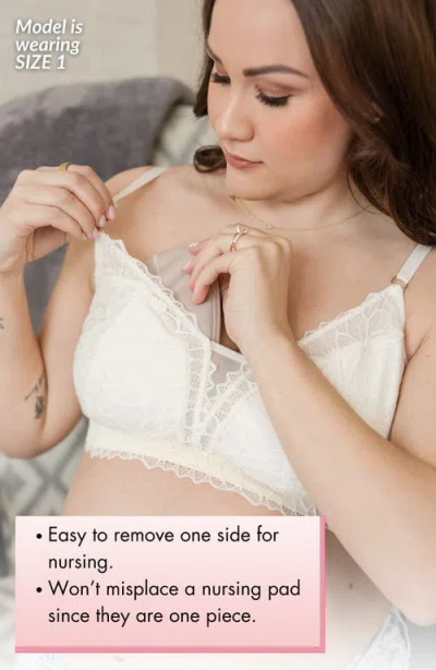 Davin & Adley Paisley Nursing Bra Liner, One Piece Reusable Nursing Pad In Neutral