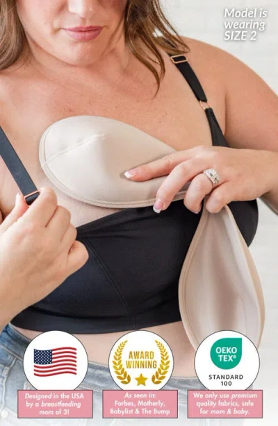 Davin & Adley Paisley Nursing Bra Liner, One Piece Reusable Nursing Pad In Neutral