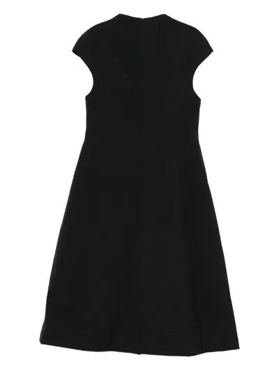 Amomento Cap-sleeve Dress In Black