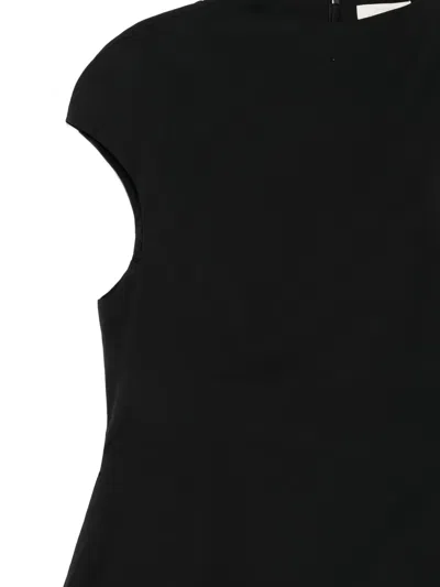 Amomento Cap-sleeve Dress In Black