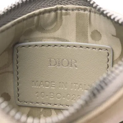 Pre-owned Dior Christian  Khaki Nylon Leather Coin Purse/coin Case () In Brown