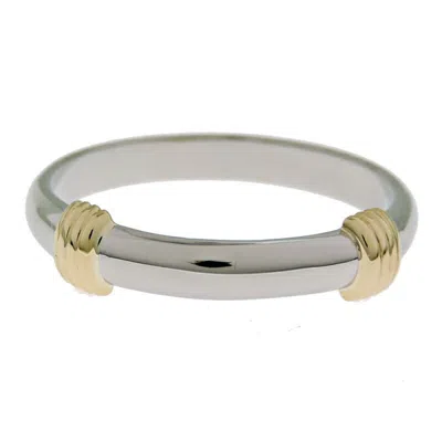 Pre-owned Dior Christian  Platinum Yellow Gold Yellow Gold (18k) Platinum 950 Band Ring ()