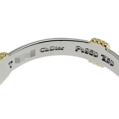 Pre-owned Dior Christian  Platinum Yellow Gold Yellow Gold (18k) Platinum 950 Band Ring ()