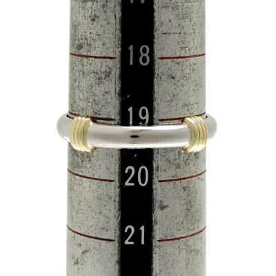 Pre-owned Dior Christian  Platinum Yellow Gold Yellow Gold (18k) Platinum 950 Band Ring ()