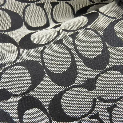 Pre-owned Coach Signature Black Gray Signature Line Leather Shoulder Bag ()