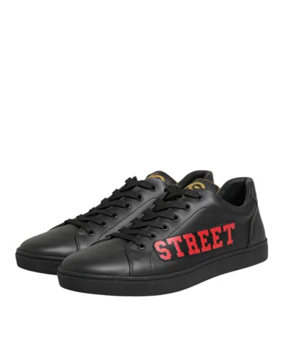 Dolce & Gabbana Black Street Life Low Top Men Sneakers Shoes In Black