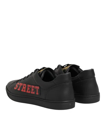 Dolce & Gabbana Black Street Life Low Top Men Sneakers Shoes In Black