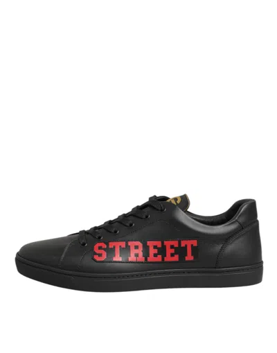 Dolce & Gabbana Black Street Life Low Top Men Sneakers Shoes In Black