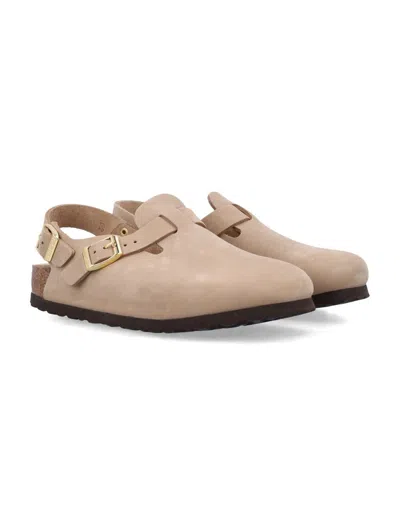 Birkenstock Nubuk Leather Tokio Clog In Neutral