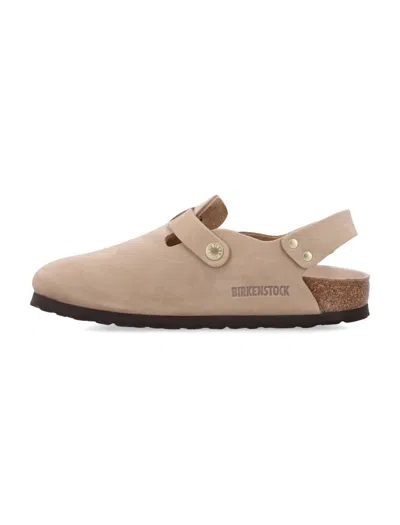 Birkenstock Nubuk Leather Tokio Clog In Neutral