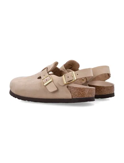 Birkenstock Nubuk Leather Tokio Clog In Neutral