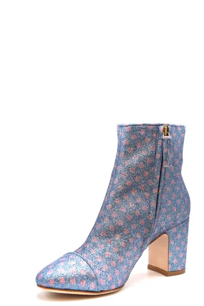 Polly Plume Booties In Blue