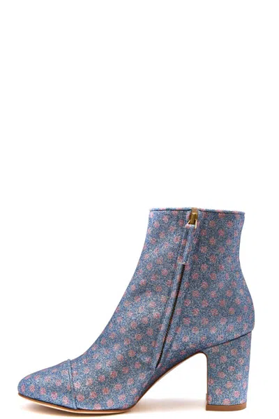 Polly Plume Booties In Blue